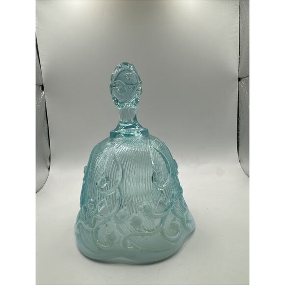 Fenton Blue Opalescent "Lily of‎ the Valley" Glass Bell #8265 *READ - Picture 2 of 5